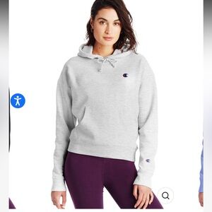 Champion Reverse Weave Women's Pullover Hoodie, C logo